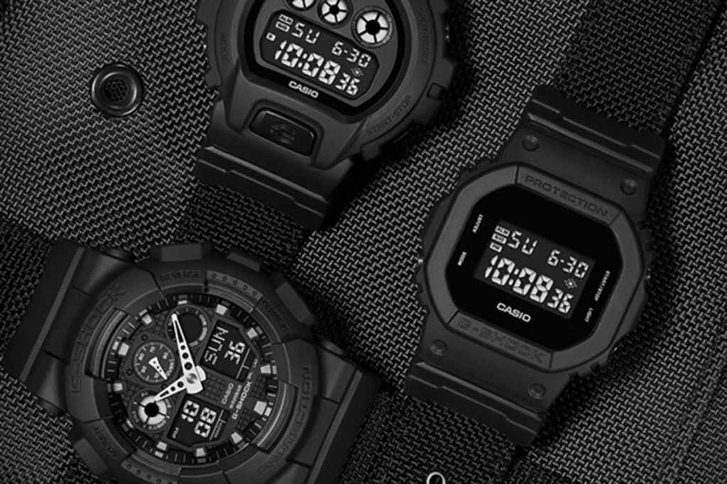 G-shock watches on display